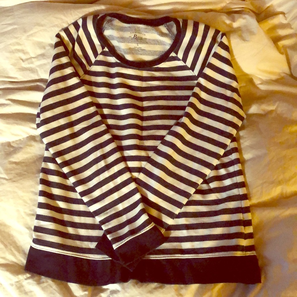 Navy and White Bass top